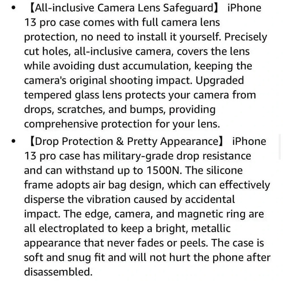 Magnetic for Case with Invisible Stand Compatible with iPhone 13 Pro Purple - Picture 12 of 12